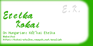 etelka kokai business card